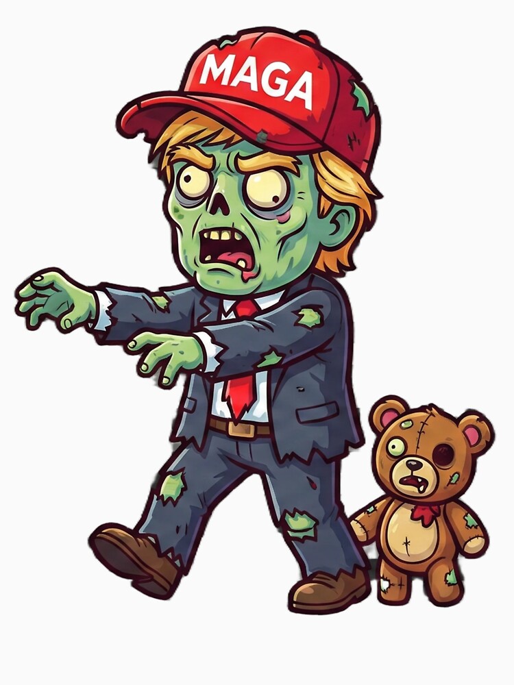 Zombie Trump & Teddy: MAGA Parody Art by KYVA Brand