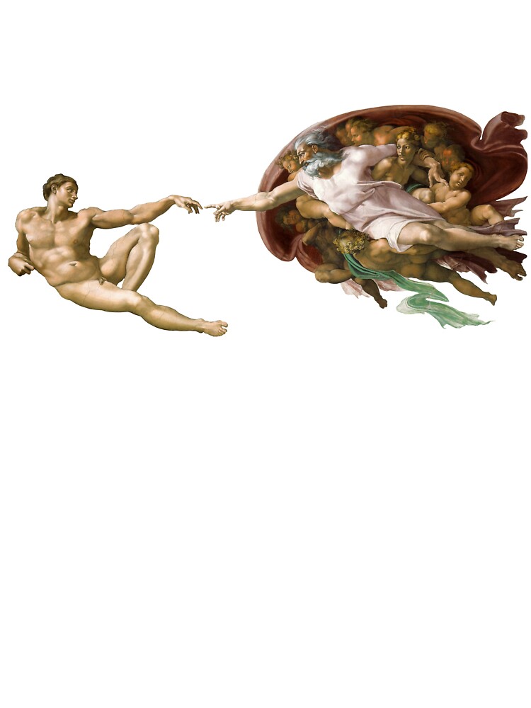 Michelangelo Creation of Adam by elinaarbidane