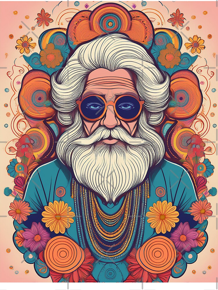 Elderly Whitee Hippie by Marcite