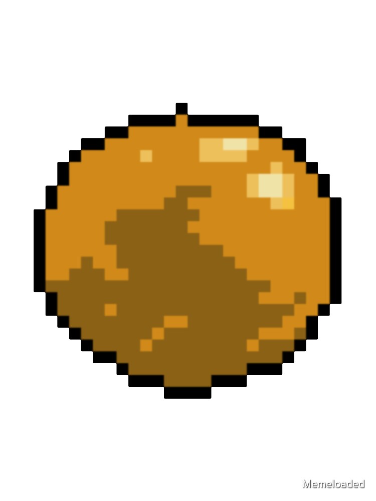 Pixel Art Brown Fruit by Memeloaded