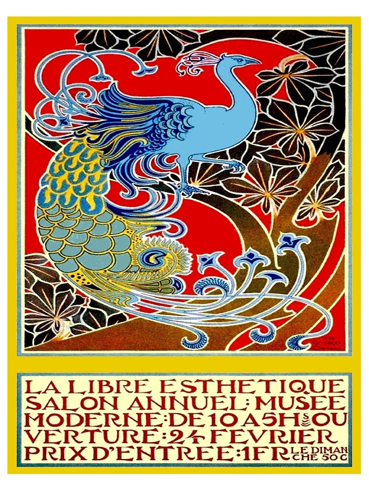 PEACOCK : Modern Art Museum Art Show Advertising Print by posterbobs
