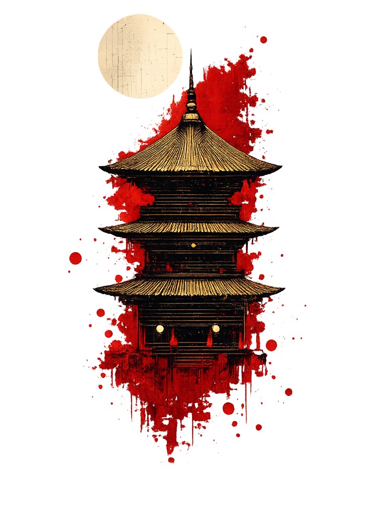 Pagoda Aesthetic Asian Architecture Temple Art Print by Ve state official
