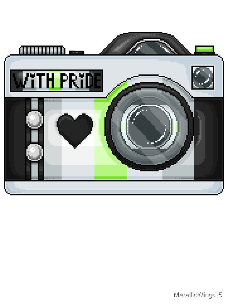 Agender Pride Pixel Camera by MetallicWings15