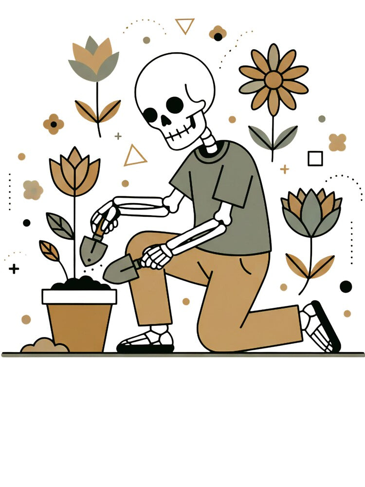 GARDENER | Minimalist Skeleton Streetwear Art by DEADLINE.