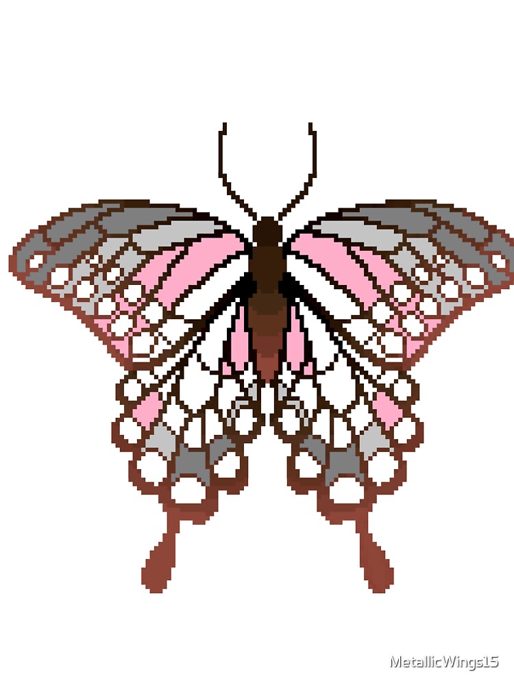 Demigirl Pride Butterfly by MetallicWings15