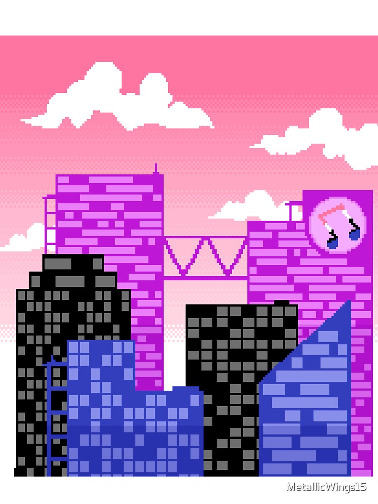 Pixel Genderfluid Pride City by MetallicWings15
