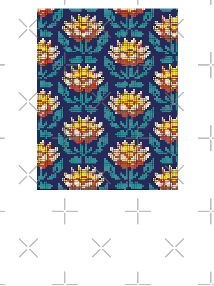 pixel flower pattern by ilomuilo