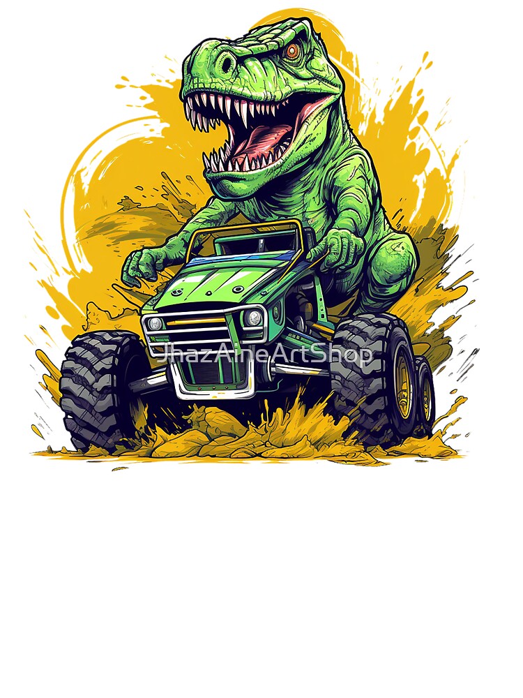 Dinosaur Wild Ride a Monster Car | PNG Sublimation. by JhazAineArtShop
