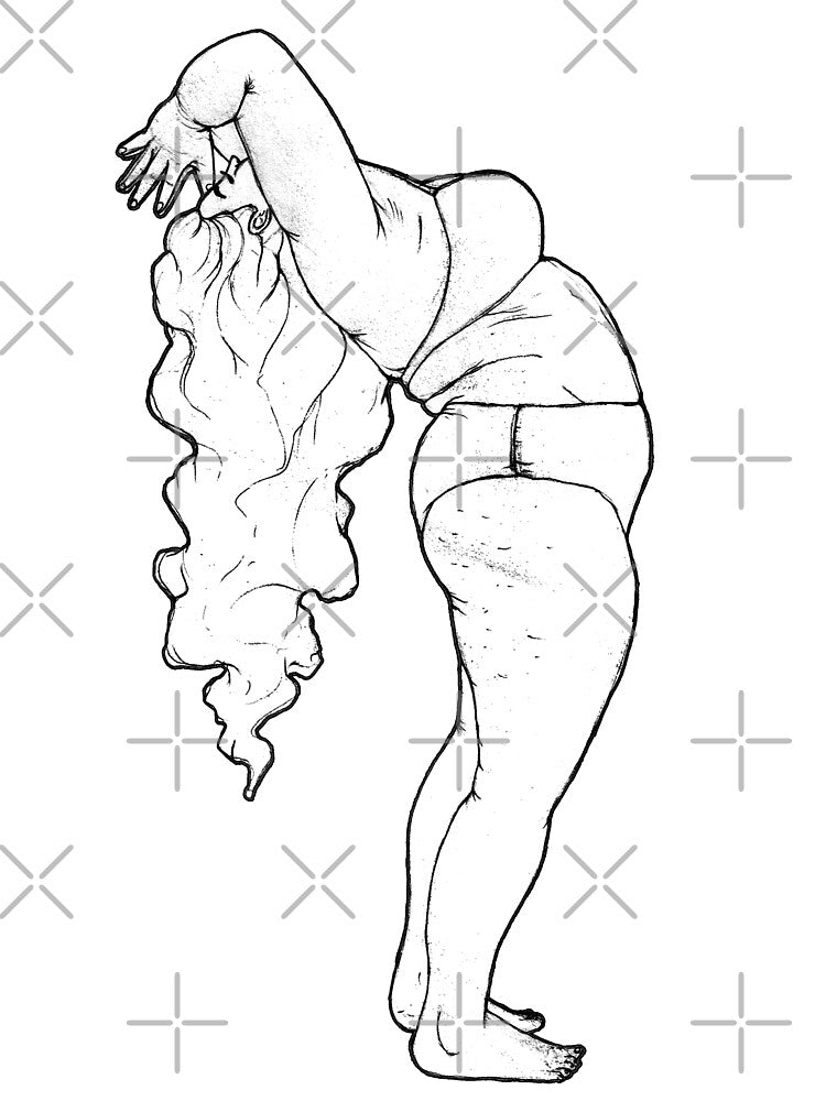 BODY POSITIVE YOGA practice | yoga practice printable digital illustration | yoga studio gift by Pastelove