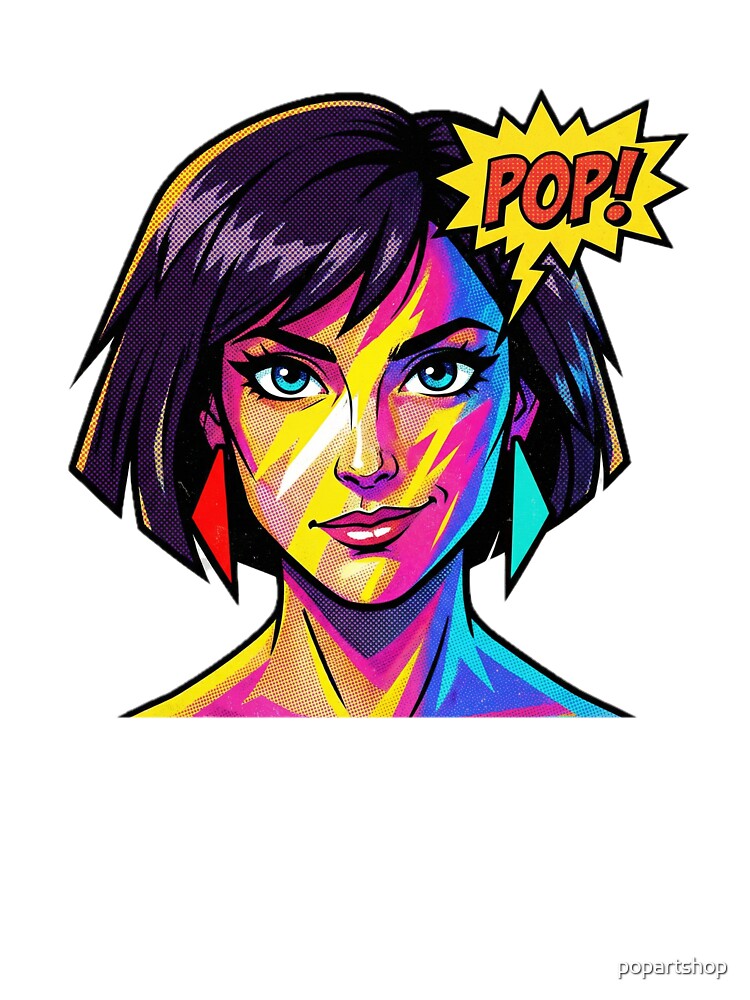Retro Pop Art Comic Woman – 80s Style Illustration by popartshop