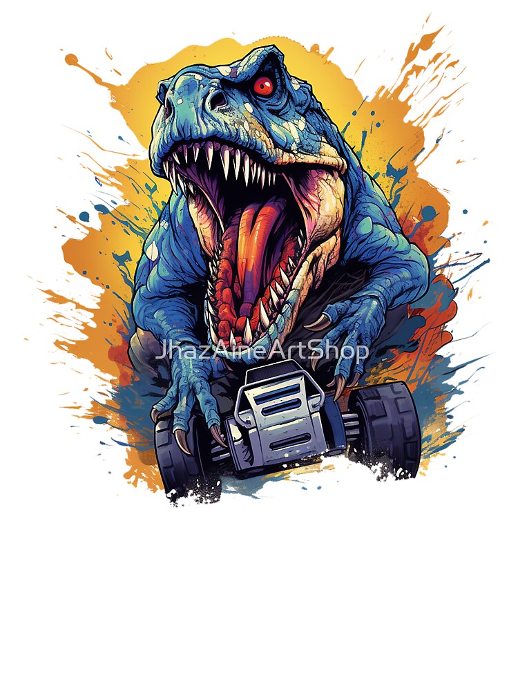 T-Rex Ride a Monster Car | PNG Sublimation. by JhazAineArtShop
