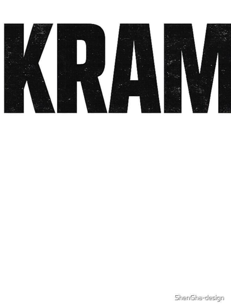 KRAM Brutalist Streetwear Logo Black Minimalist Tee by ShenGha-design
