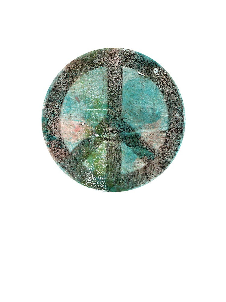 Peace Sign Tie Die Faded Art Print Painting by mondayvalov