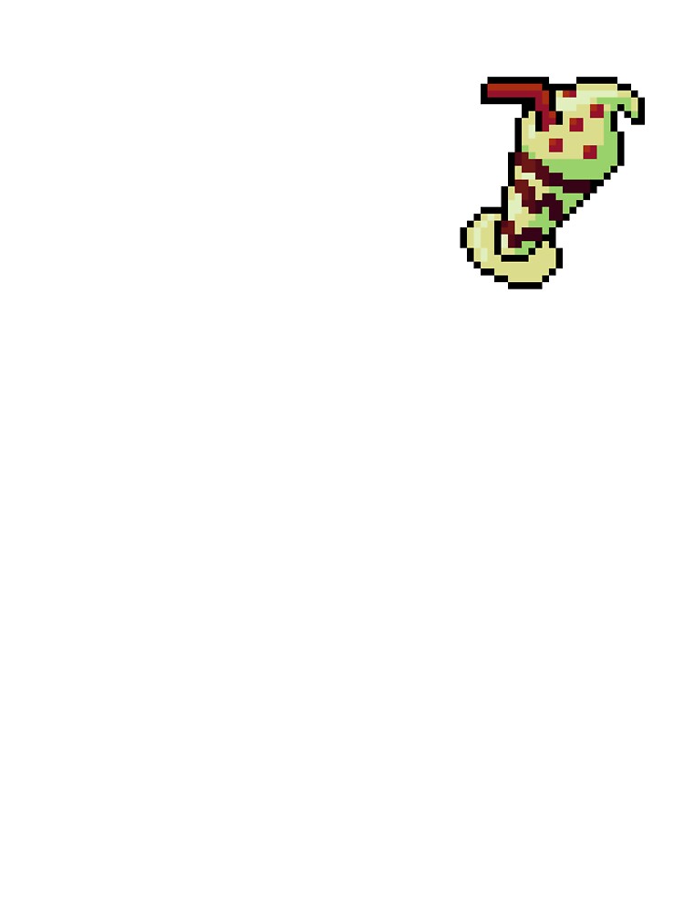 Pixel Vanilla Milkshake - pixel food art by LittleFoodShop