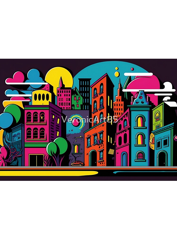 Pop art city landscape by VeronicArt85