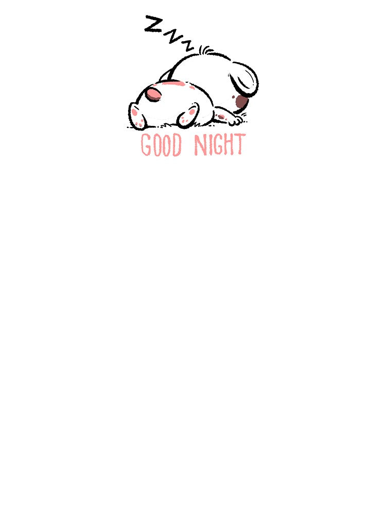 good night - cute cartoon chubby bunny rabbit by hayrpictures
