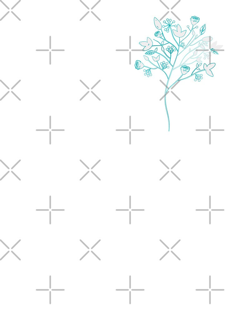 Sketched Tree - Teal by abusygirl