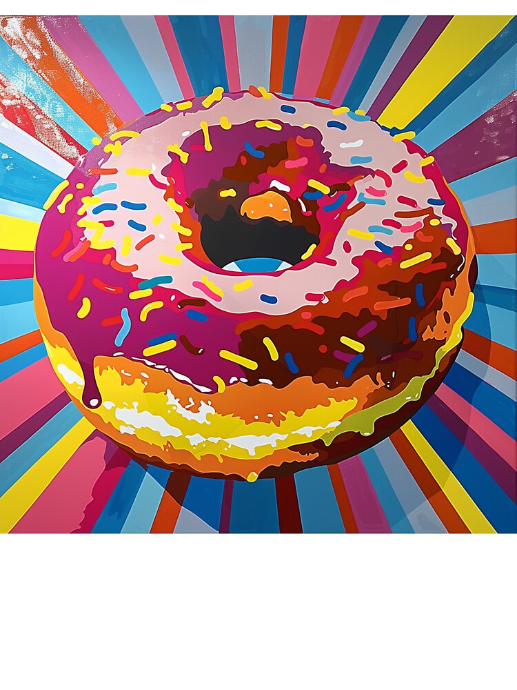 Iced Donut Pop Art 14 by AstroRisq