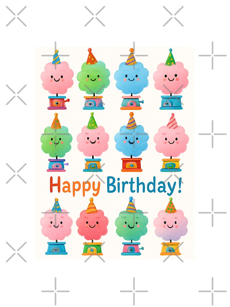 Cotton Candy Party Hat cute happy birthday kawaii gift christmas happy by CheeseBlueprint