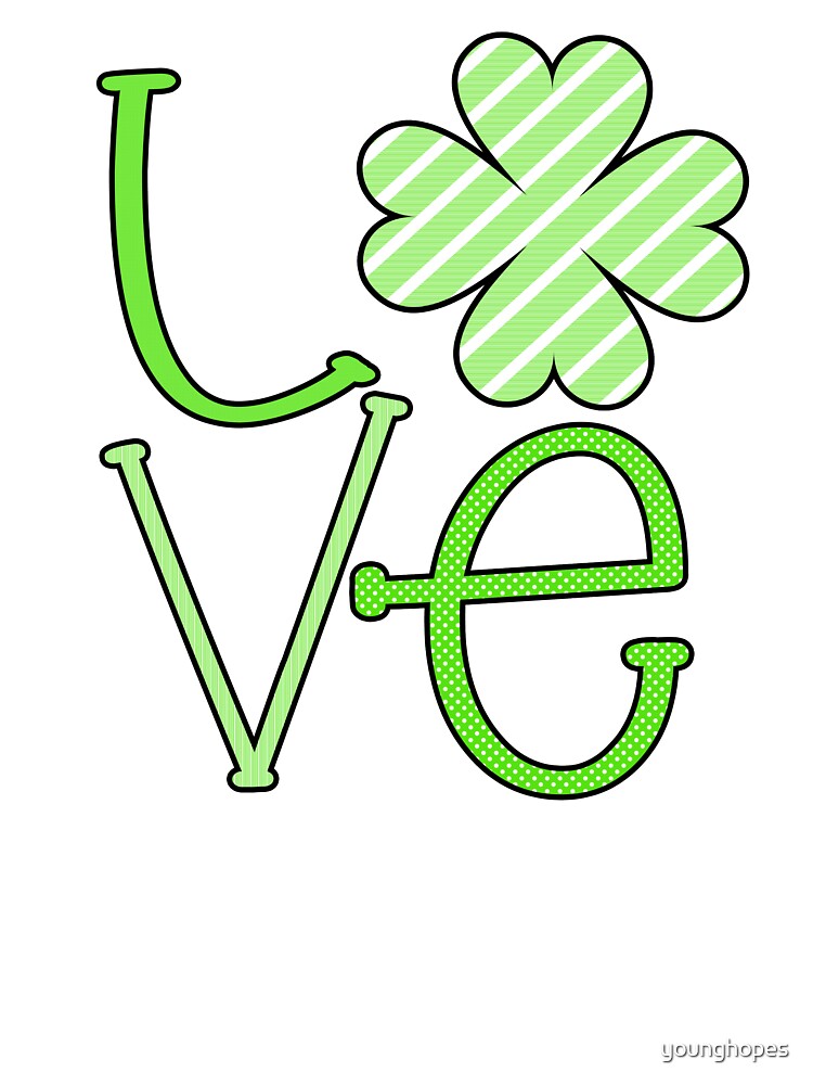 Love Clover Shamrock- St Patricks Day by younghopes