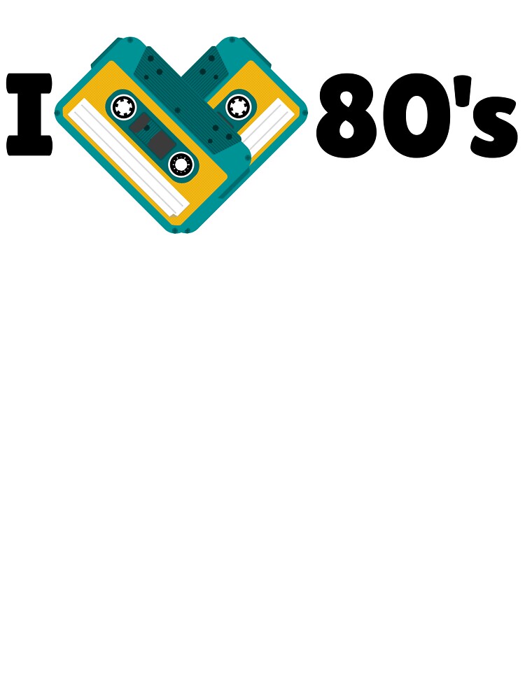 I Love 80s Cassette Heart by tapeisdamessage
