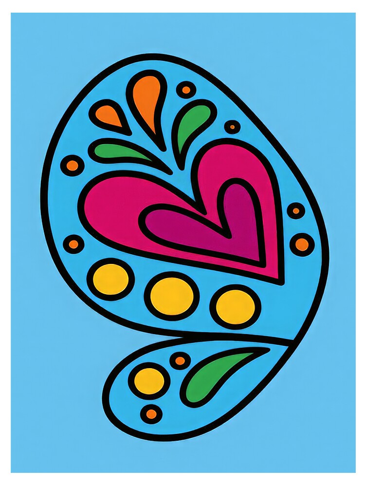 Romero Britto Inspired Pop Art – Colorful Joyful Modern Illustration by Bondira-Spono