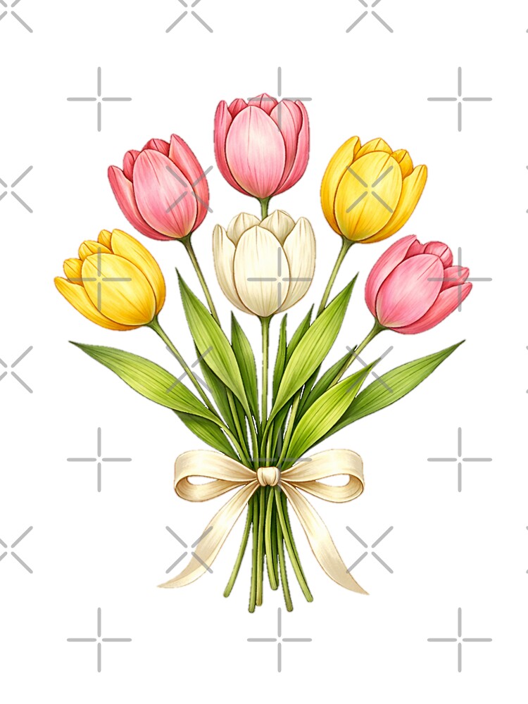 Elegant Tulip Bouquet Illustration by Khanworld