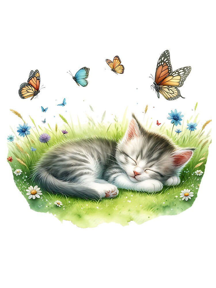 Cute Spring Cat Sublimation by Eiwaprints