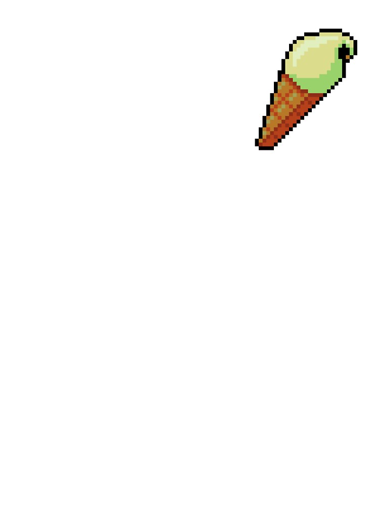 Pixel Soft Served Ice Cream - pixel food art by LittleFoodShop