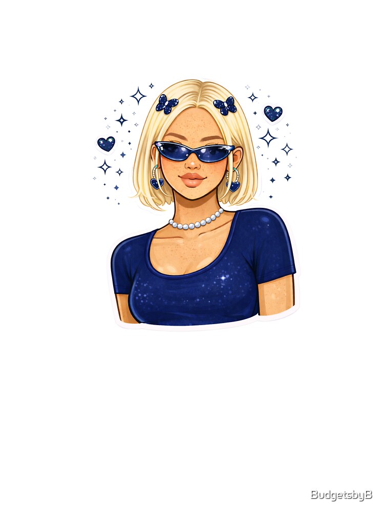 pop y2k girlie navy blue by BudgetsbyB