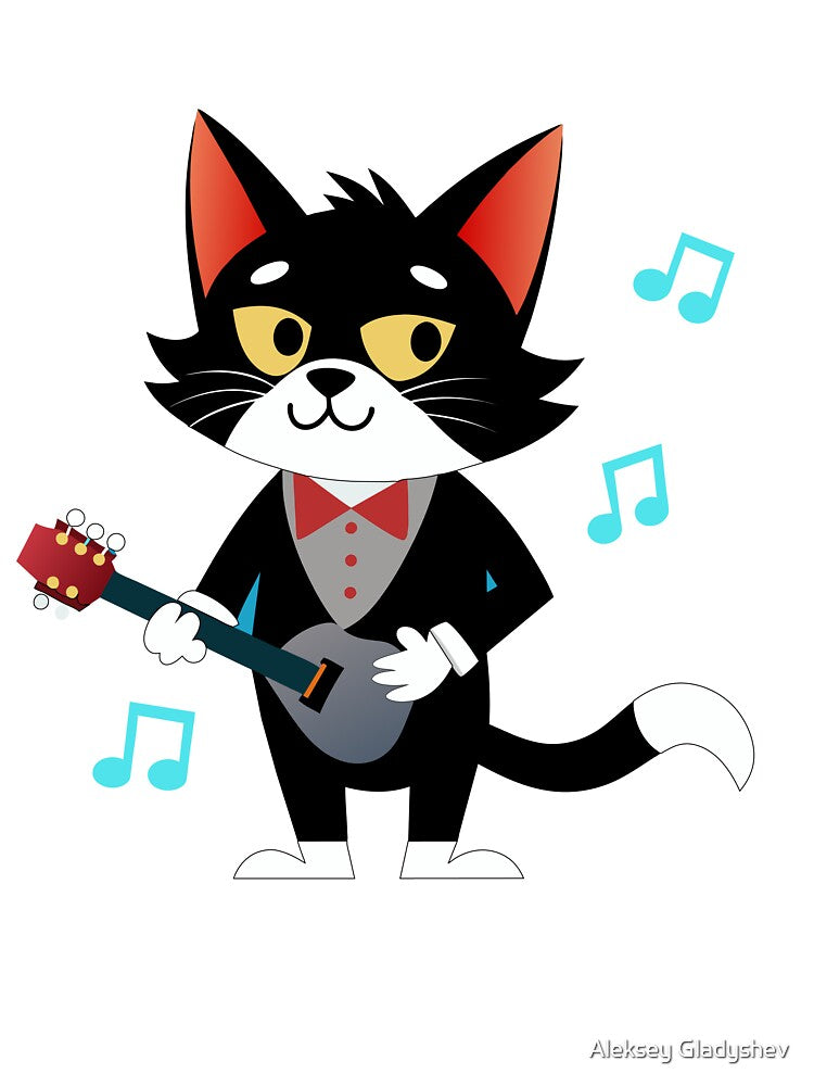 The cat is a musician by Aleksey Gladyshev
