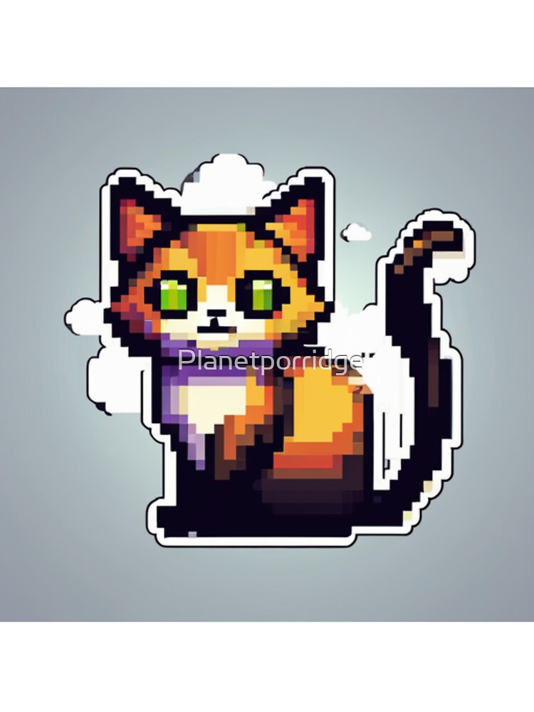 Funny Pixel art cat by Planetporridge