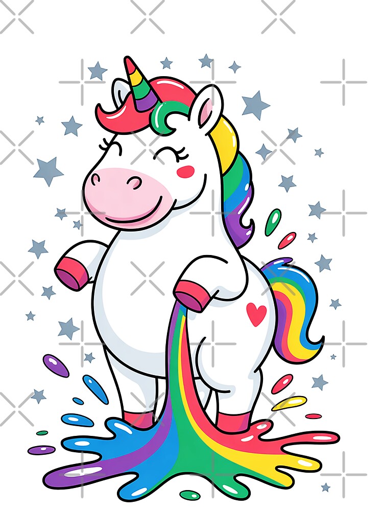 Chubby Rainbow Unicorn Splash by KageCraft