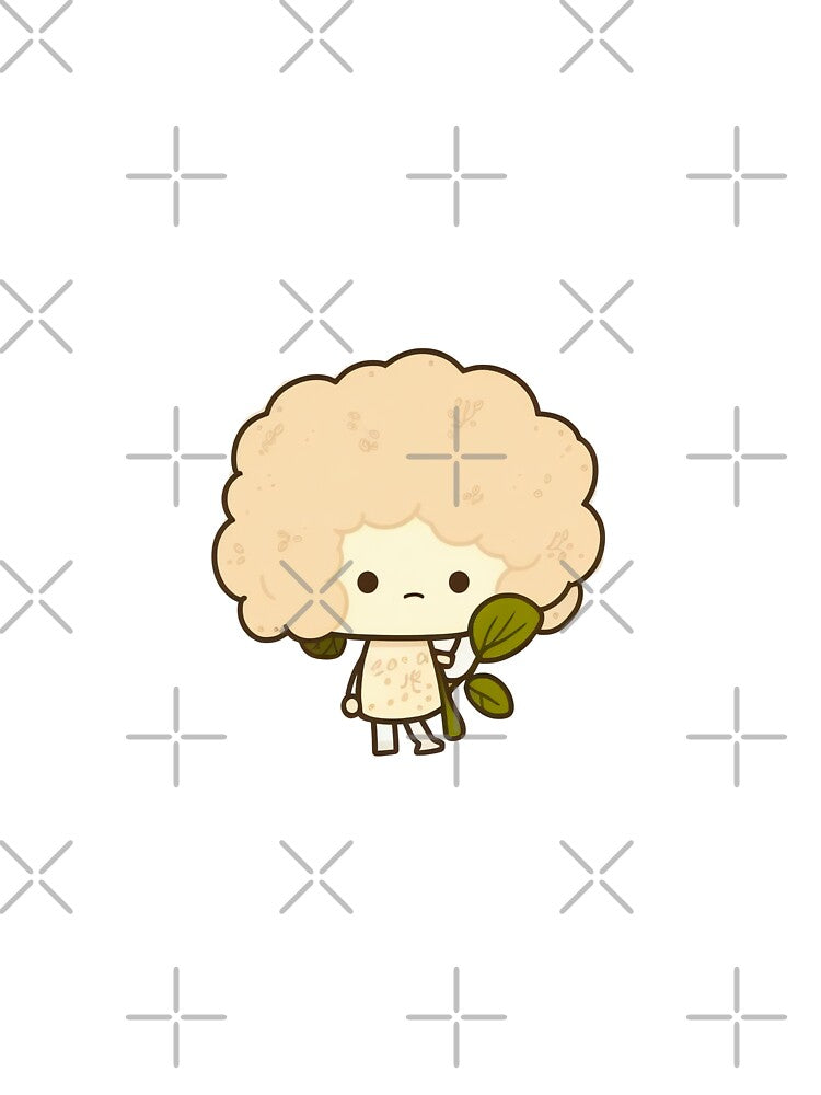 Cauliflower vegetable cute chibi kawaii by ChibiInstant
