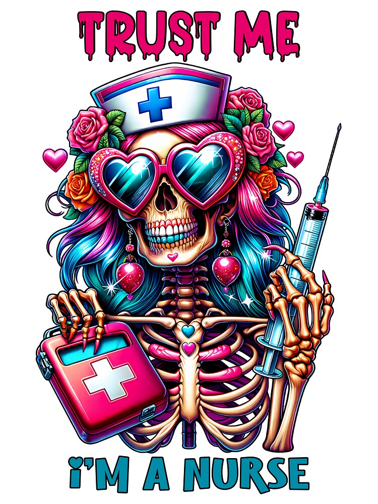 Halloween Sarcastic Skeleton Nurse - Halloween gift by vallass