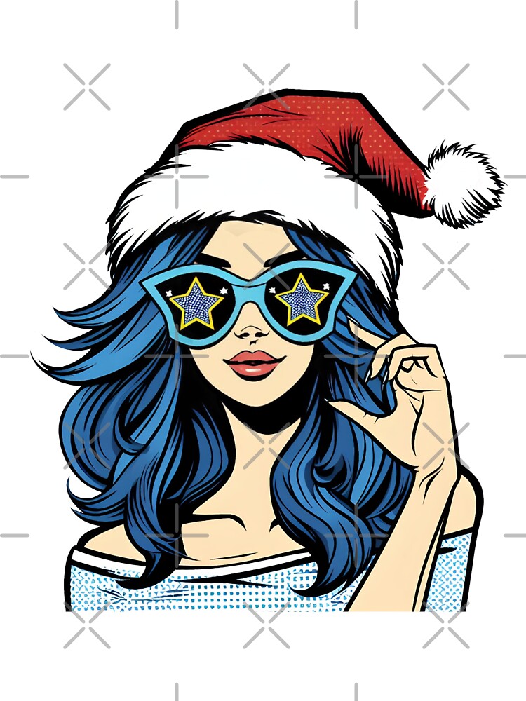 Pop art Christmas girl by AnetArtStore