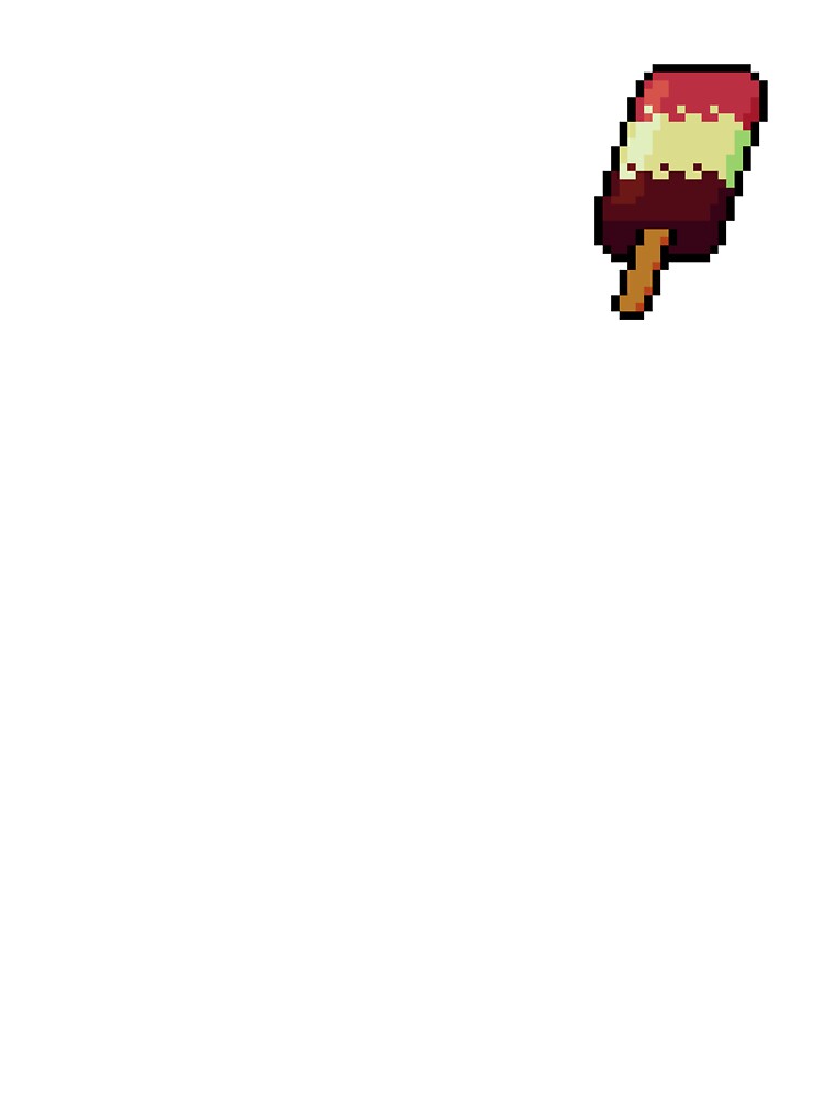 Pixel Neapolitan popsicle - pixel food art by LittleFoodShop