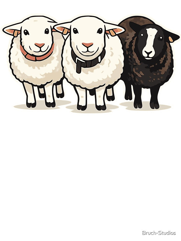 Minimalist Sheep – Scandinavian Style Animal Art by Bruch-Studios
