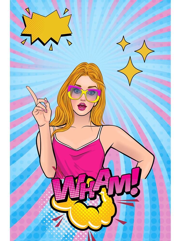 Pop Art Girl but background by Anisha  Vaz