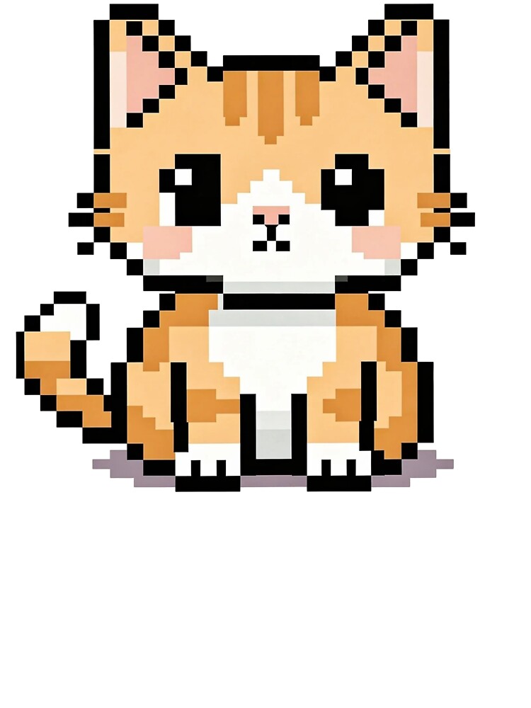 Cute Pixel Cat – Retro 8-Bit Kitty Pixel Art by onlin3boutiqu3
