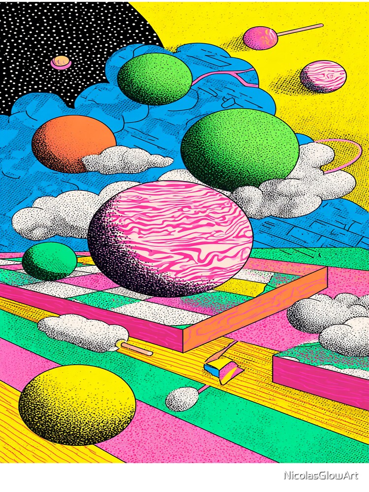 Colorful Balls, Pop Art by NicolasGlowArt