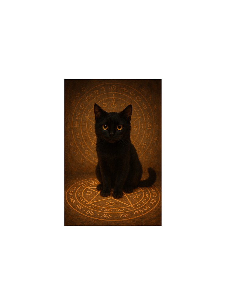 Mystic Sigil Cat – Arcane Aesthetic Guardian by Konsti333