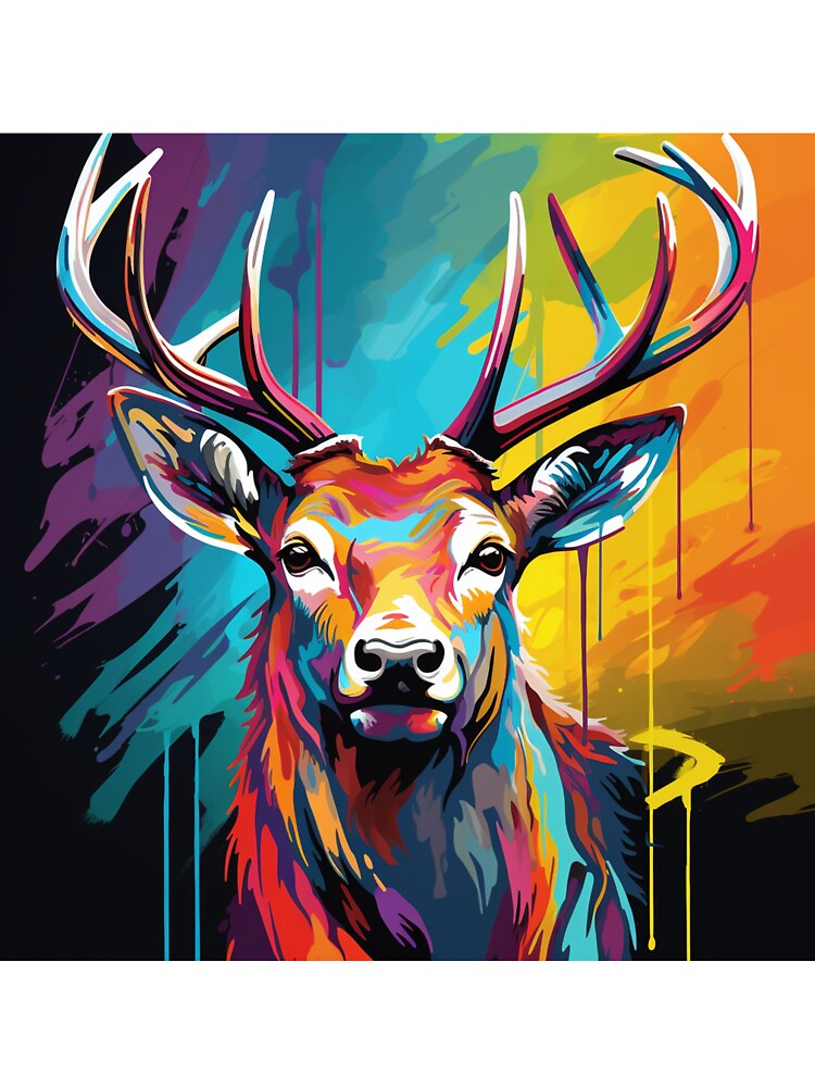 Stag Pop Art 4 by AstroRisq