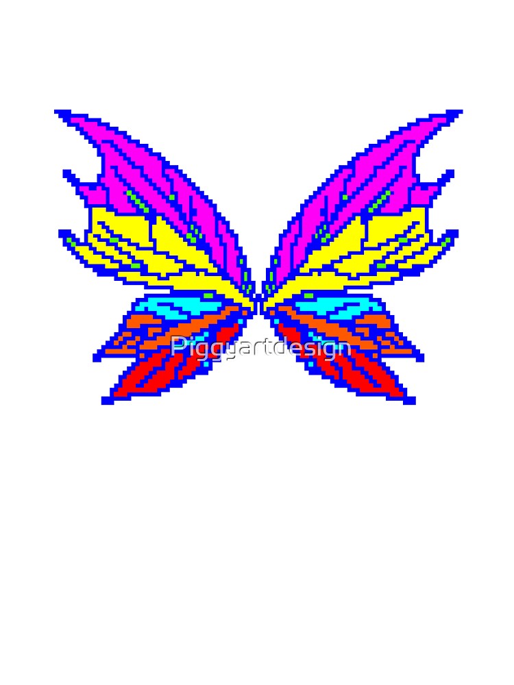 Pixel butterfly by Piggyartdesign