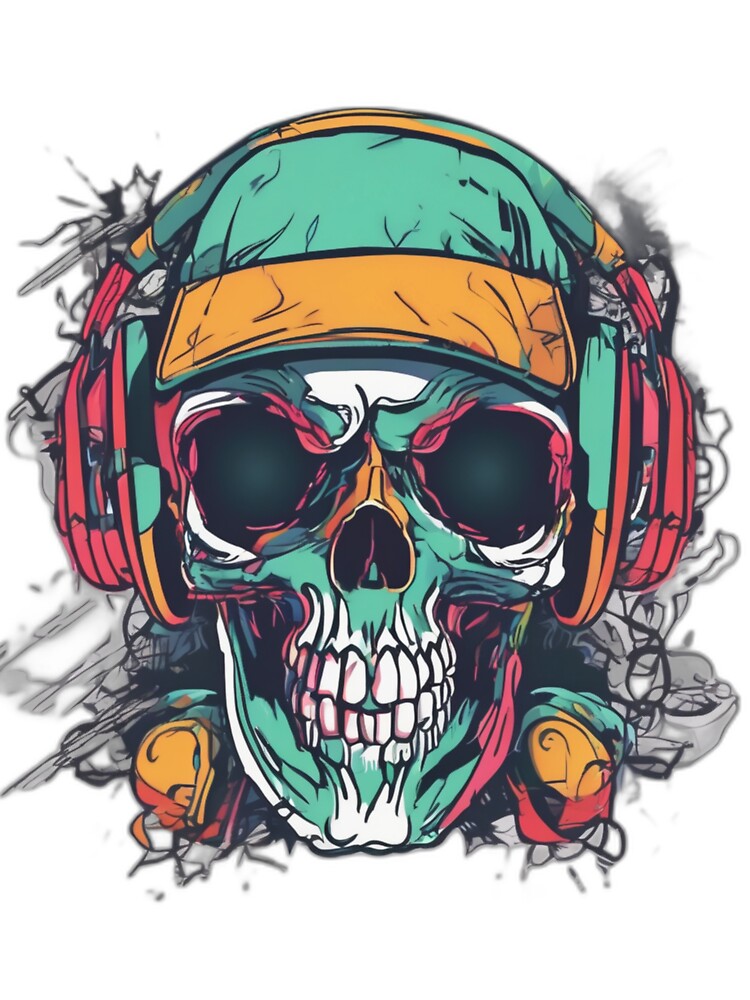 Streetwear Skull T-Shirt by Bad7Wear