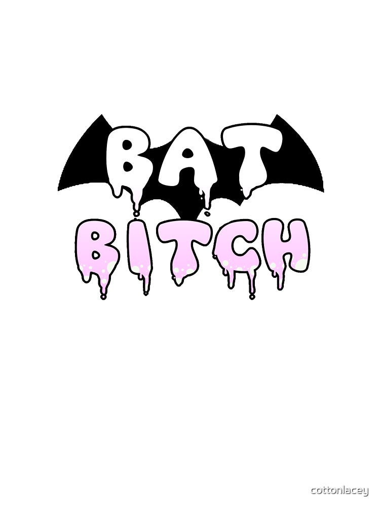 BAT BITCH (pink 1) by cottonlacey