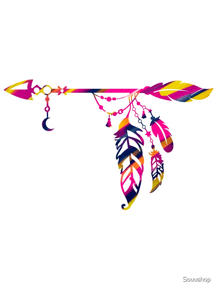 Pink & Yellow Arrow Dreamcatcher by Souushop