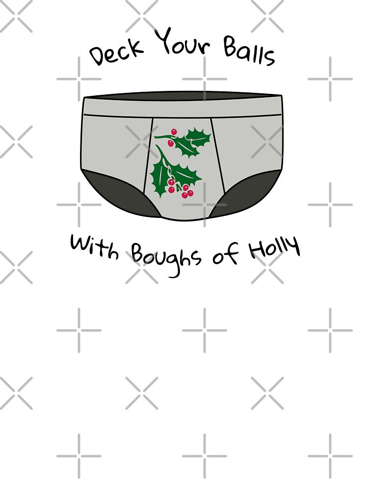 Deck Your Balls With Boughs Of Holly Briefs Underwear by DesignsofWhimsy