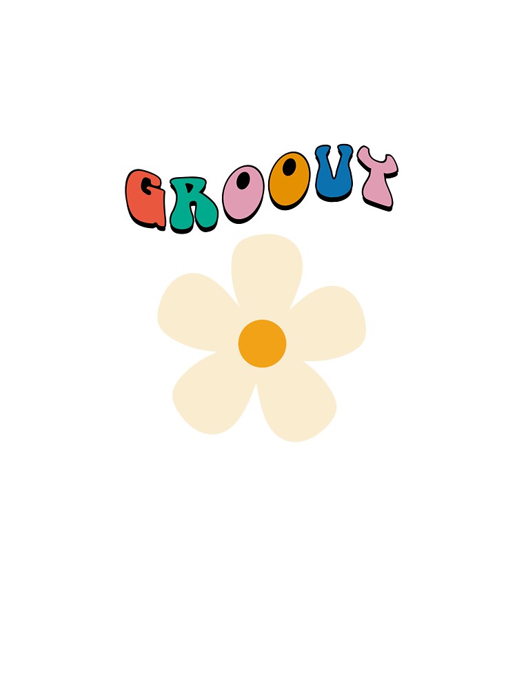 "GROOVY" Free Spirt Hippie Flower Graphic by CoolCrap-