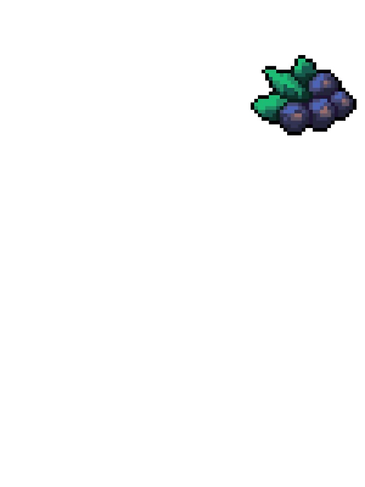 Pixel Blackcurrant - pixel food art by LittleFoodShop
